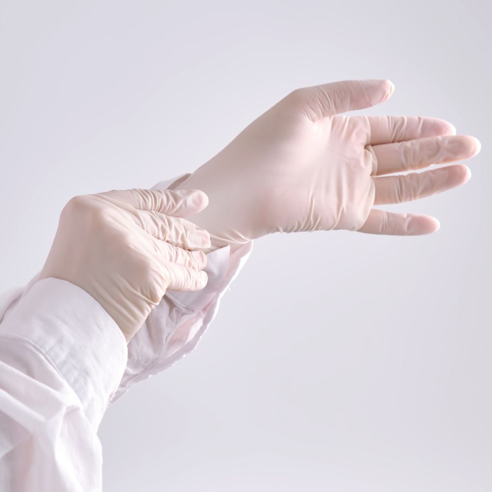 Latex Examination powder free gloves