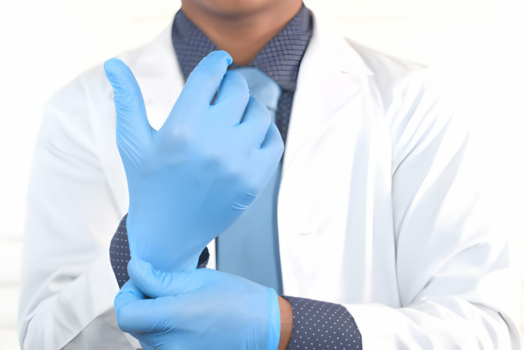 Nitrile Blue Color Hand Gloves Wholesaler in Gujarat