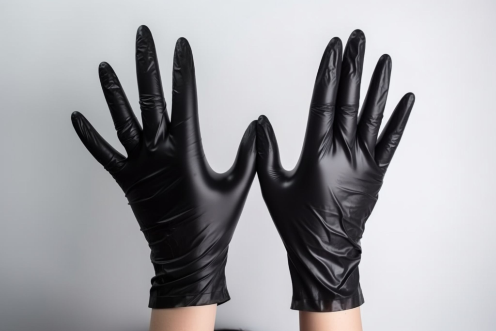 Nitrile black color hand gloves wholesaler in Gandhinagar. 
