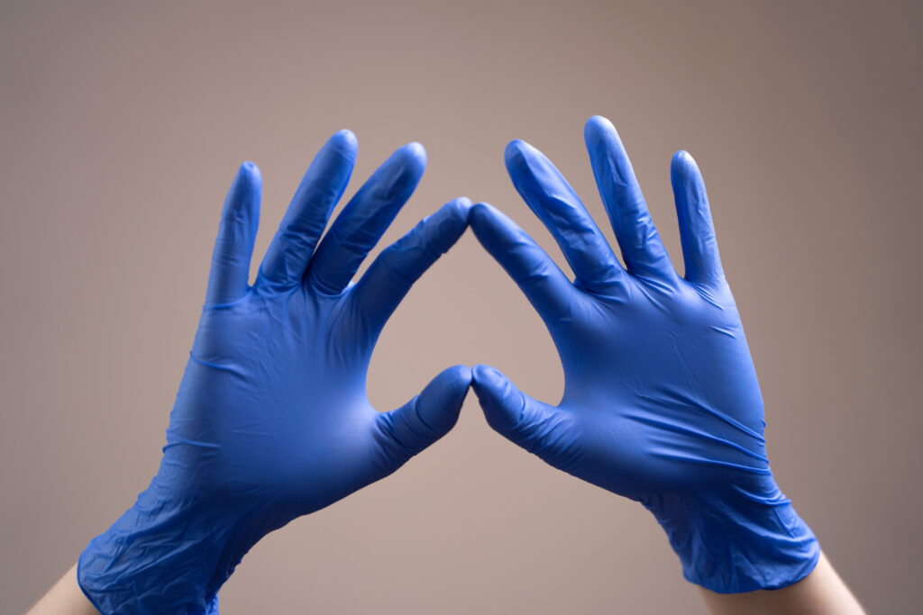 .Nitrile blue color hand gloves wholesaler in Gandhinagar (2)