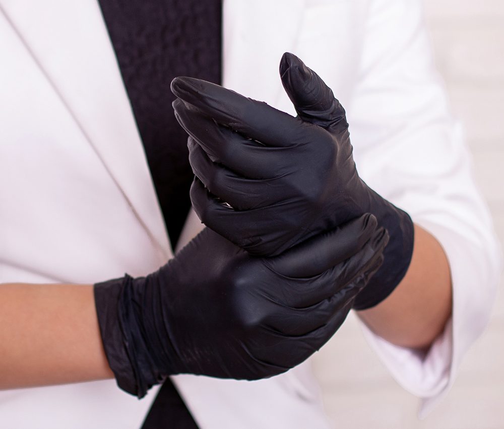 Nitrile Black color Hand Gloves Wholesaler in Gujarat